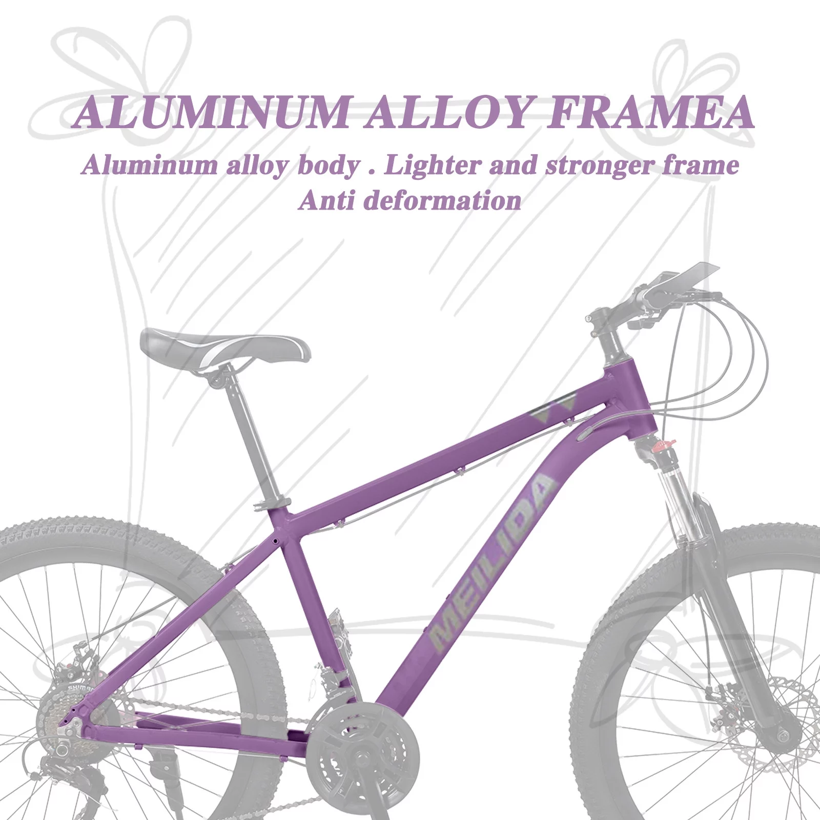 Guzom Adult Mountain Bikes- Mountain Bike 26-inch Outdoor Sports, 21-Speed , Suitable for Men and Women
