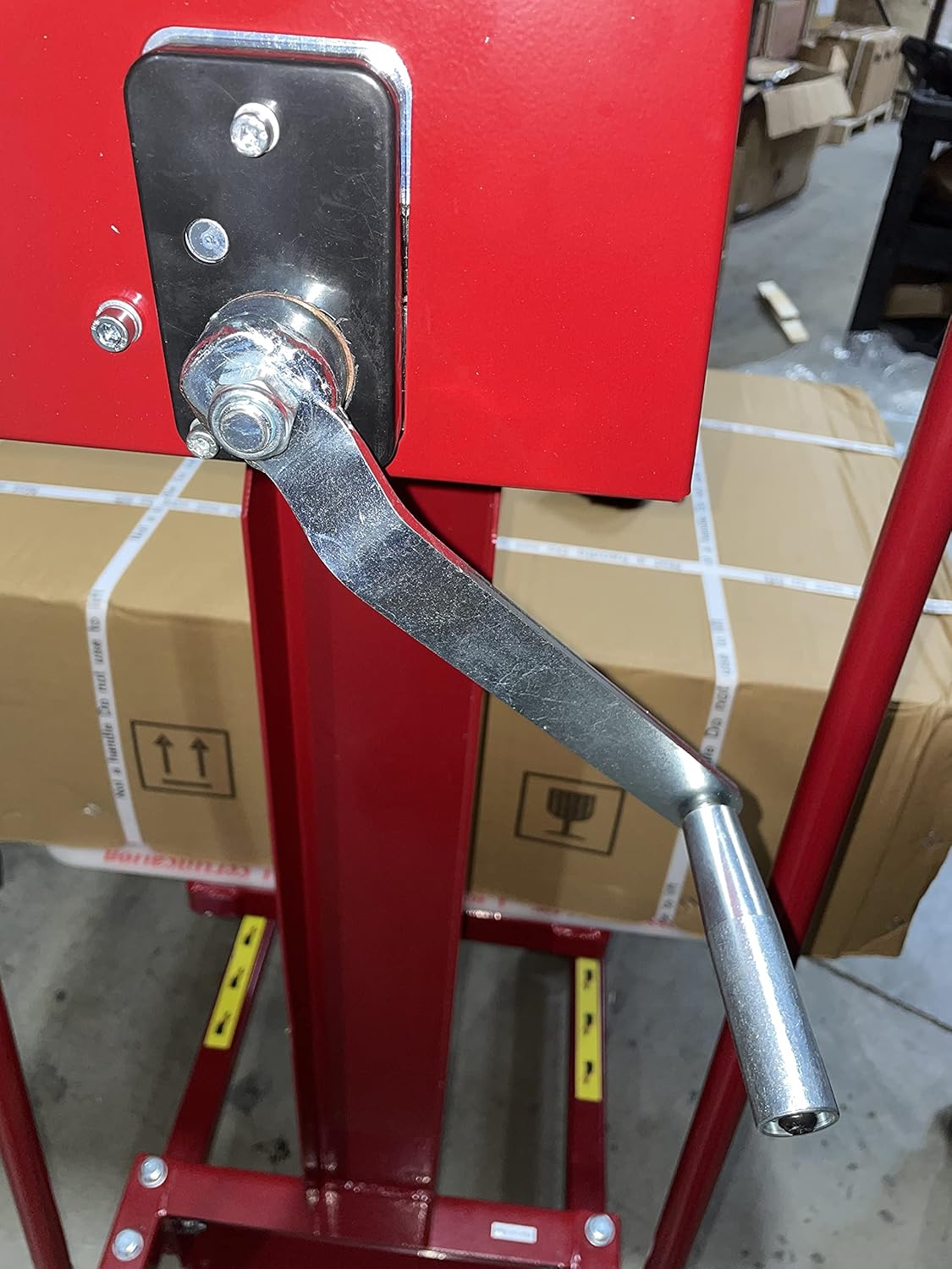 Pake Handling Tools - Winch Stacker, Manual Work Positioner Lift Truck - Steel Lightweight and Easily Maneuverable Lift with 440 lbs Capacity