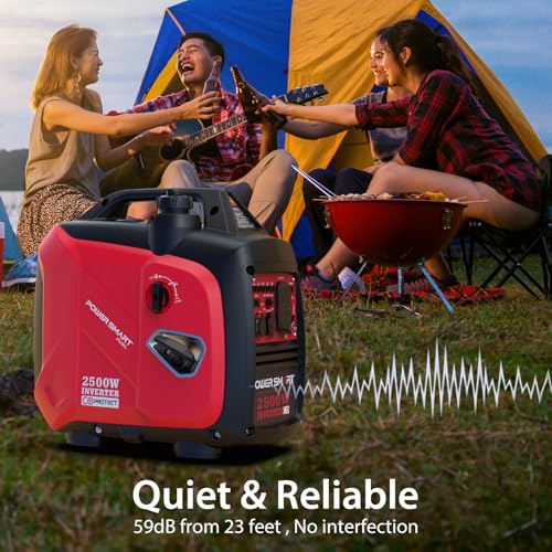 PowerSmart 2500-Watt Portable Inverter Generator with Super Quiet for Camping