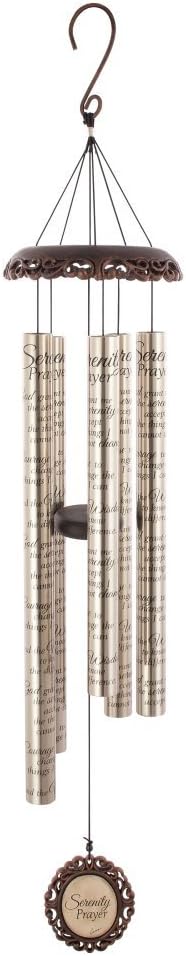 Carson Home Accents Vintage Sonnet Wind Chime, 40-Inch Length, Serenity Prayer