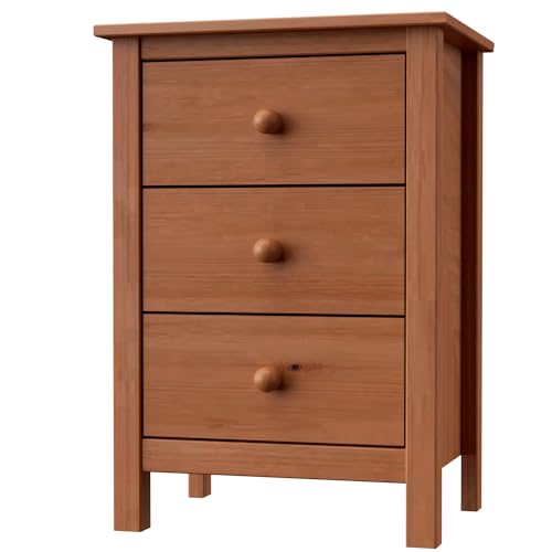 Nightstand Tall 3 Drawer Solid Wood Unfinished - Maximize space elegantly with This timeless tall bedroom side table