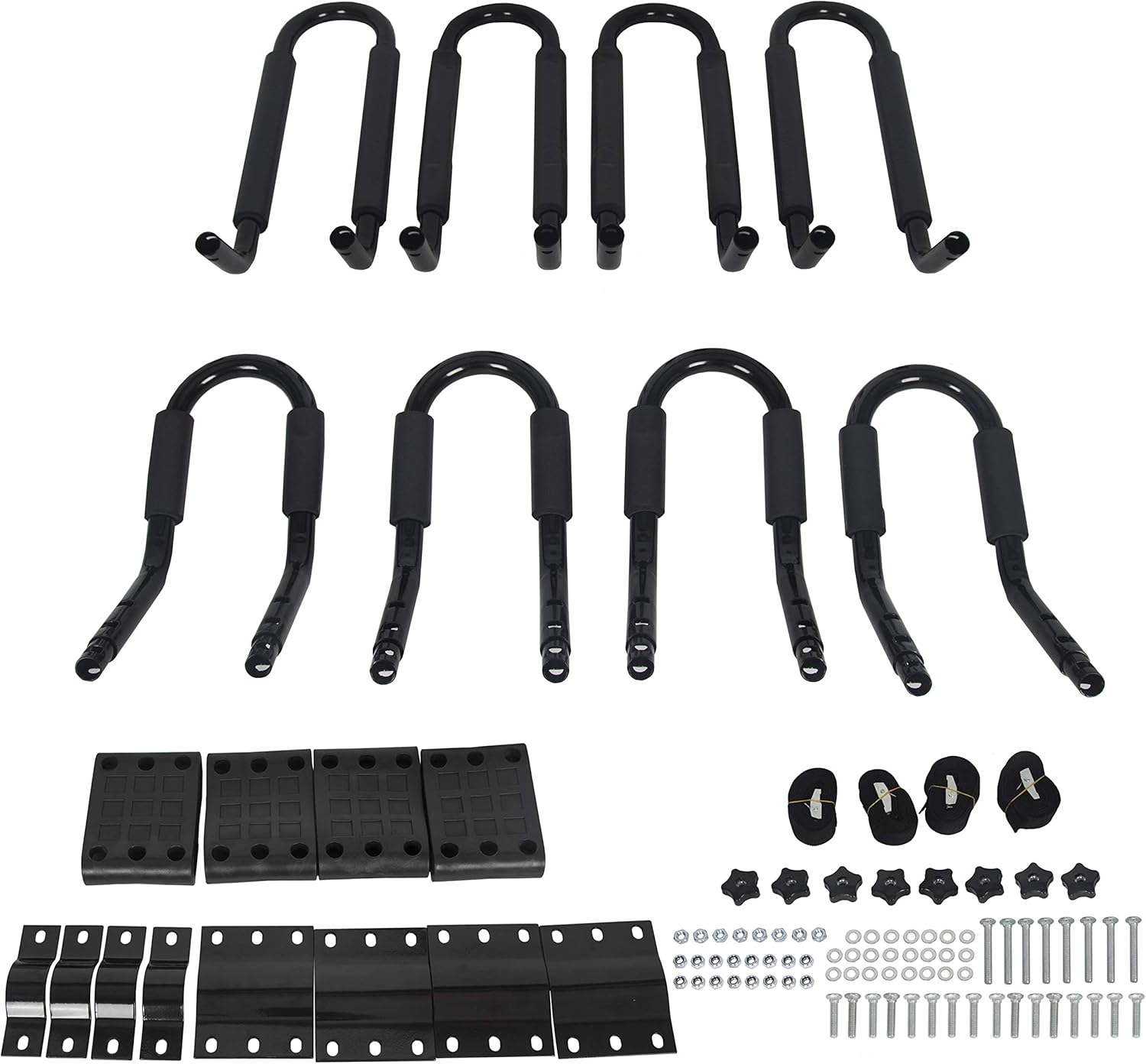 HECASA Universal Kayak Roof Rack J-Bar Rack Carrier Holder Canoe Boat Rack Surf Ski Roof Rack Top Mount Car SUV Truck Crossbar 2 Pairs Pack of 2