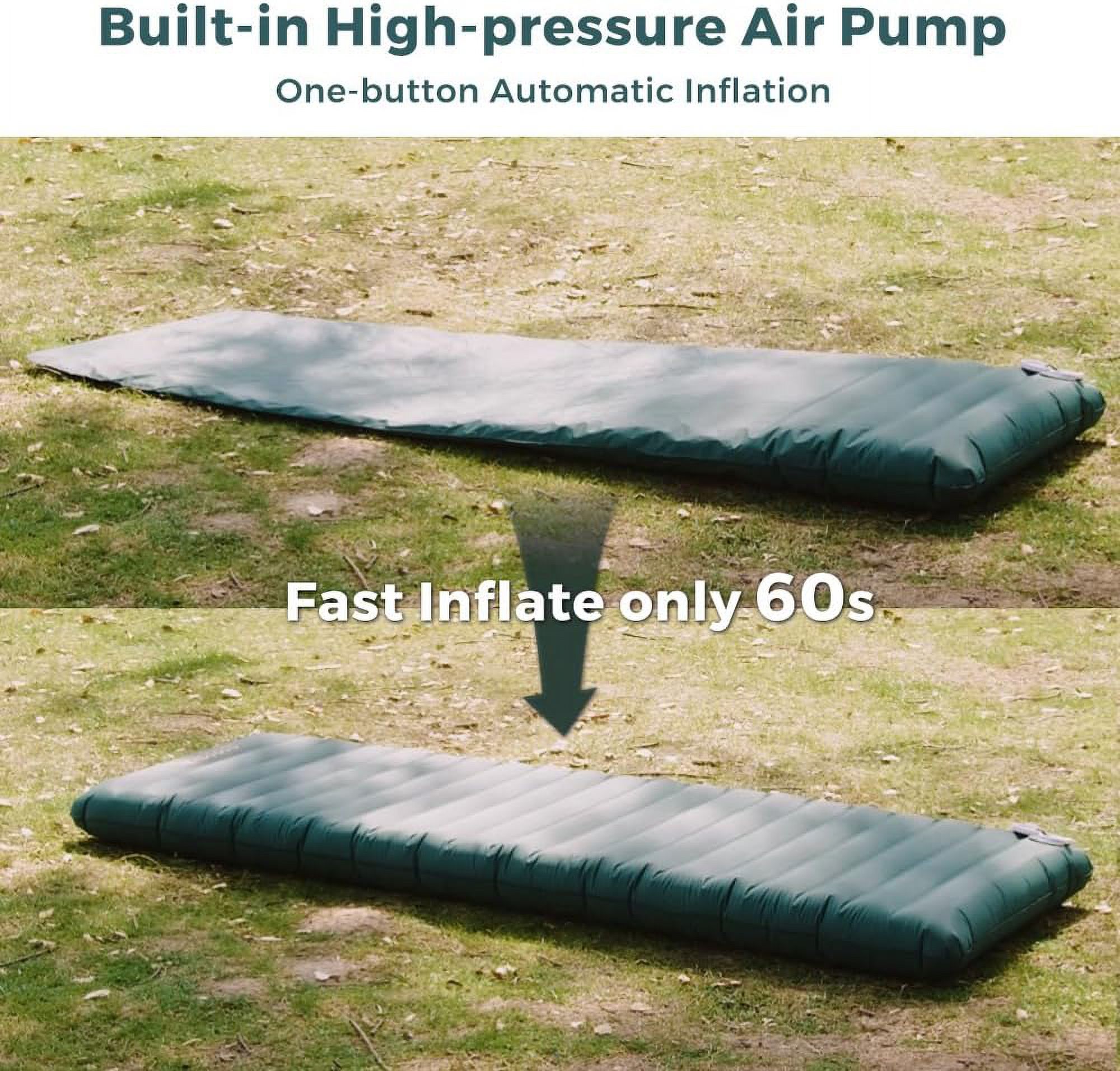 Sleeping Pad for Camping, Self Inflating Sleeping Pad with Built-in Automatic Pump, Camping Sleeping Pad for Backpacking, Traveling, Hiking, Super Portable Camping Pad for Sleeping (Single)