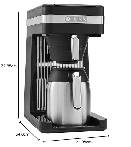 BUNN 55200 CSB3T Speed Brew Platinum Thermal Coffee Maker Stainless Steel, 10-Cup, Black