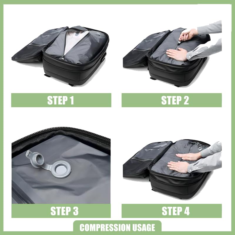 Muzuja Vacpack Backpack, Vacuum Large-capacity Compression Backpack, Water Resistant, Anti Theft Vacpack Vacuum Backpack