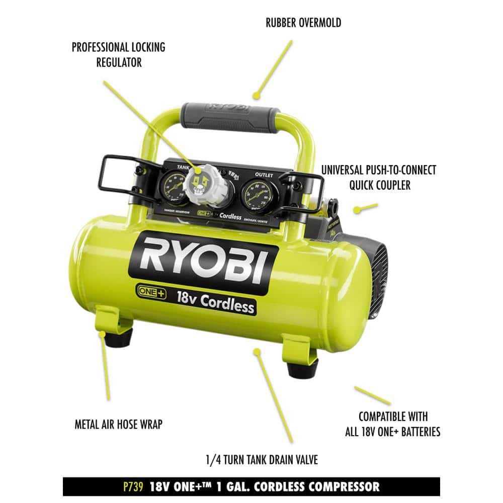 Ryobi ONE+ Cordless 1 Gal. Portable Air Compressor - Shop Hardware Tools Online Store
