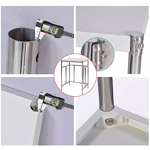 Adjustable Height Dryer Stand - Sturdy Stainless Steel Over Washing Machine Storage Rack Unit, Portable Stacking Kit for Washing Machine and Tumble Dryer - Max Load 300KG