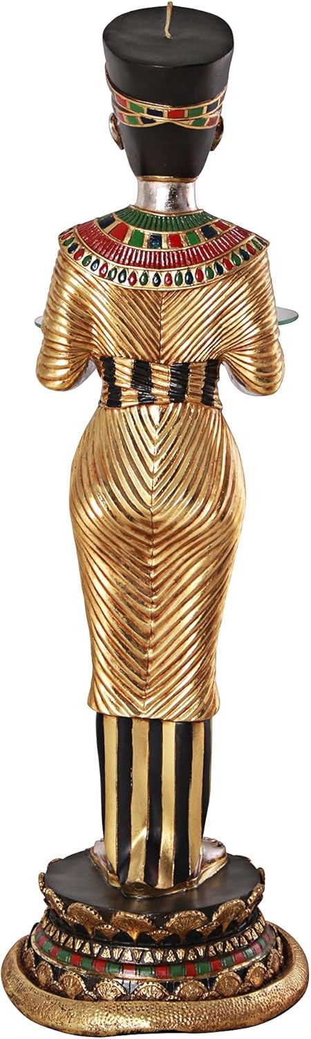 Design Toscano The Egyptian Queen's Faithful Servant Statue, Dimensions: 14.5" Wx14.5 Dx42.5 H 16.5 lbs, Full Color