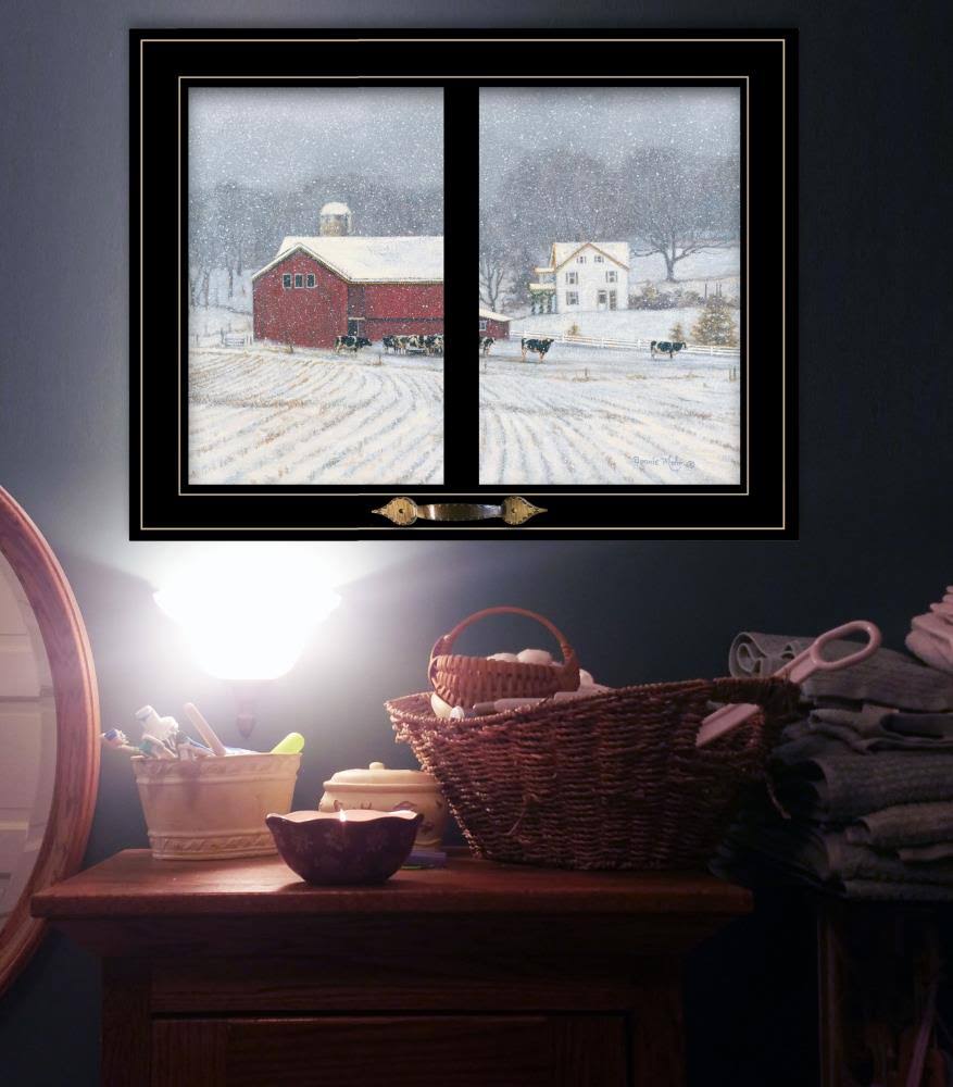 The Home Place by Bonnie Mohr, Ready to Hang Framed Print, 704 Black Window-Style Frame