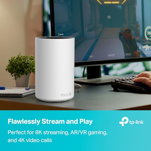 TP-Link Deco AXE5400 Tri-Band WiFi 6E Mesh System(Deco XE75 Pro) - 2.5G WAN/LAN Port, Covers up to 5500 Sq.Ft, Replaces WiFi Router and Extender, AI-Driven Mesh, New 6GHz Band, 2-Pack