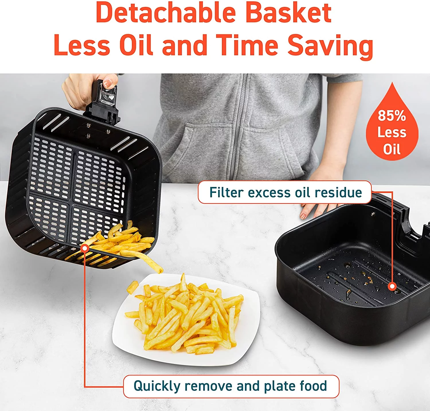 COSORI Air Fryer, Pro II 5.8 QT Large 12-in-1 Oven, Preheat & Keep Warm, Bonus Pizza Pan, Black