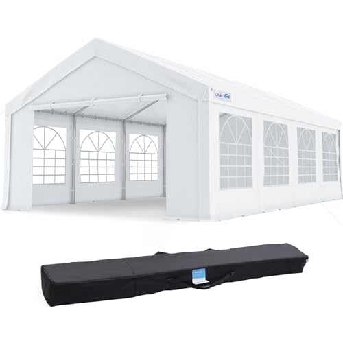 Quictent 20x20 Party Tent Heavy Duty Outdoor Canopy Tent Carport Wedding Event Shelter BBQ Wedding Tents for Parties with Storage Bags(Mesh)