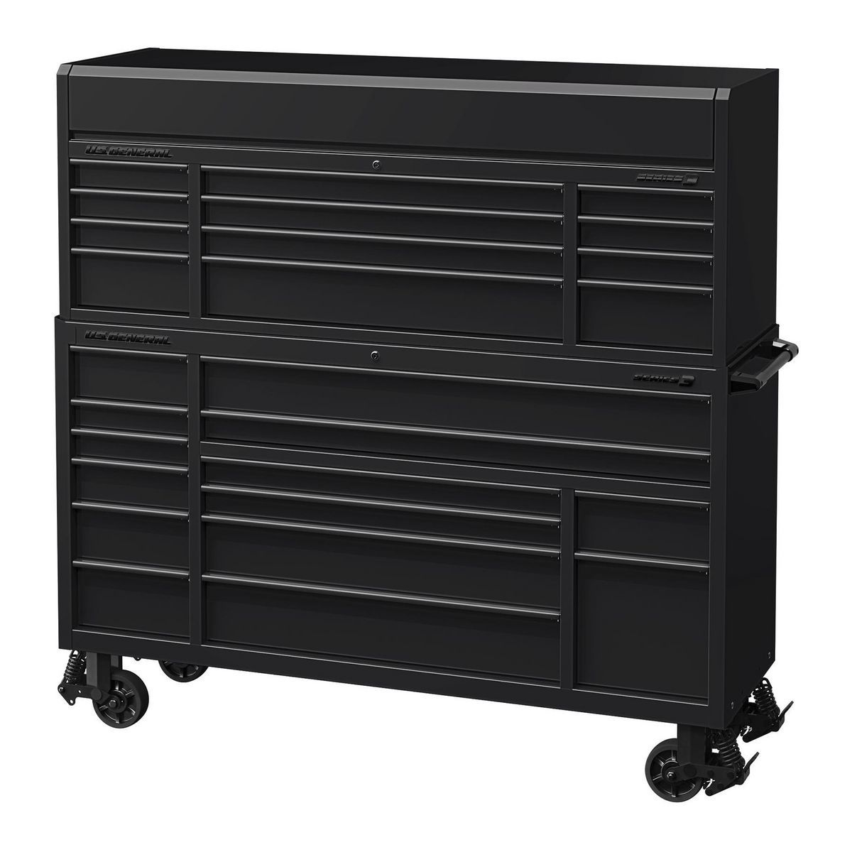 U.S. GENERAL 72 in. x 22 in. Triple-Bank Roll Cab, Series 3, Slate Gray