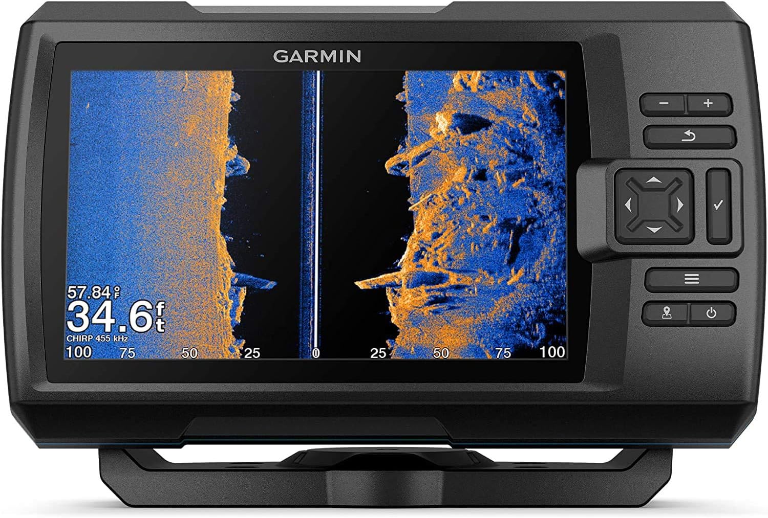 Garmin Striker Vivid 7sv Bundle with Transducer and Protective Cover, 7-inch Color Fishfinder, Vivid Scanning Sonar Color Palettes 010-02553-00