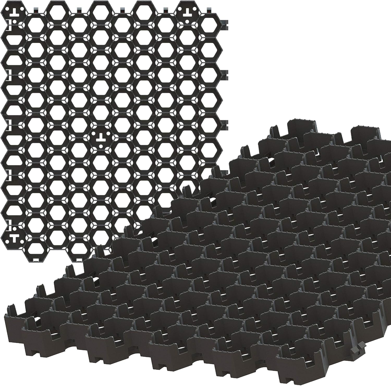 Standartpark - HEXpave Grid - 1" Depth Permeable Paver System - 27,000 lbs Load Class - DIY Patio, Walkway, Shed Base, Light Vehicle Driveway and Much More! (20 Sq Ft) Pack of 2
