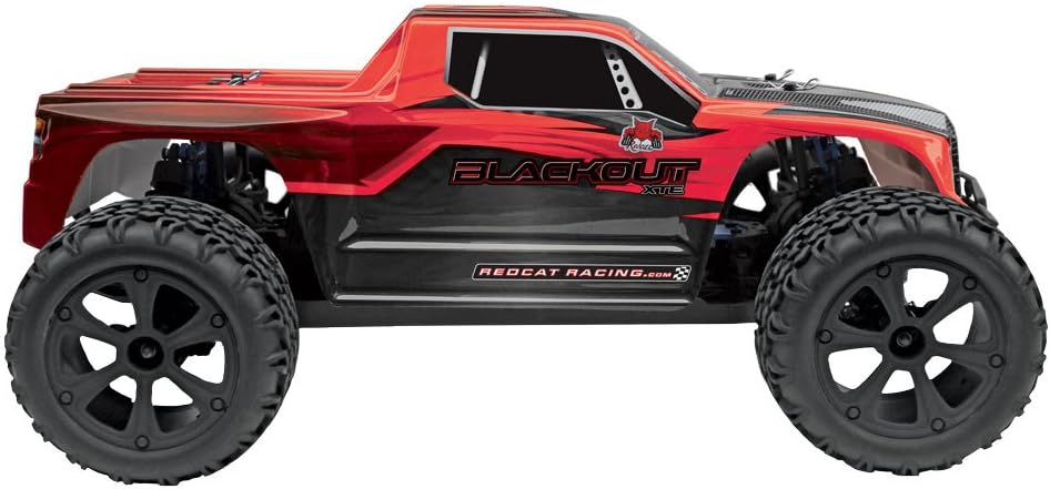 Redcat Racing Blackout XTE 1/10 Scale Electric Monster Truck with Waterproof Electronics, Red