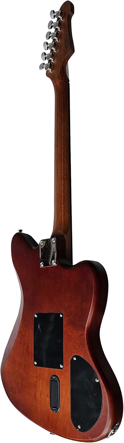 6 String Hollow-Body Electric Guitar, Left, Satin Brown (IJGAP-300 LH)
