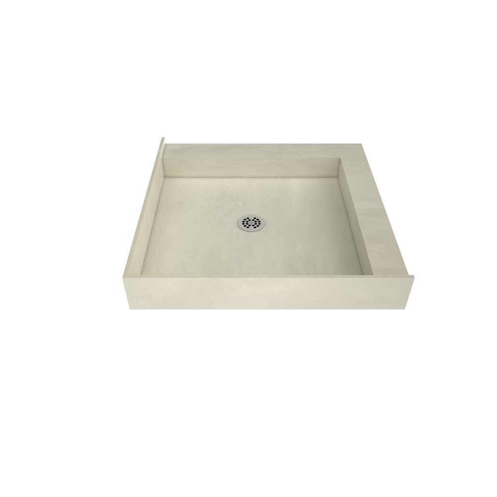 Tile Redi Double Curb Shower Pan; 7&& H x 32&& W x 32&& D, Black