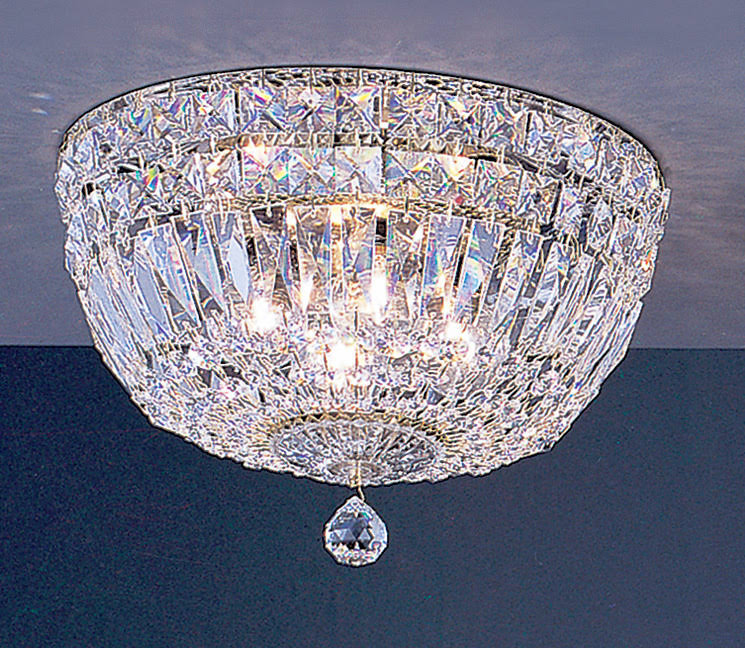 Classic Lighting 53412 G SC Empress Crystal Flushmount in 24K Gold