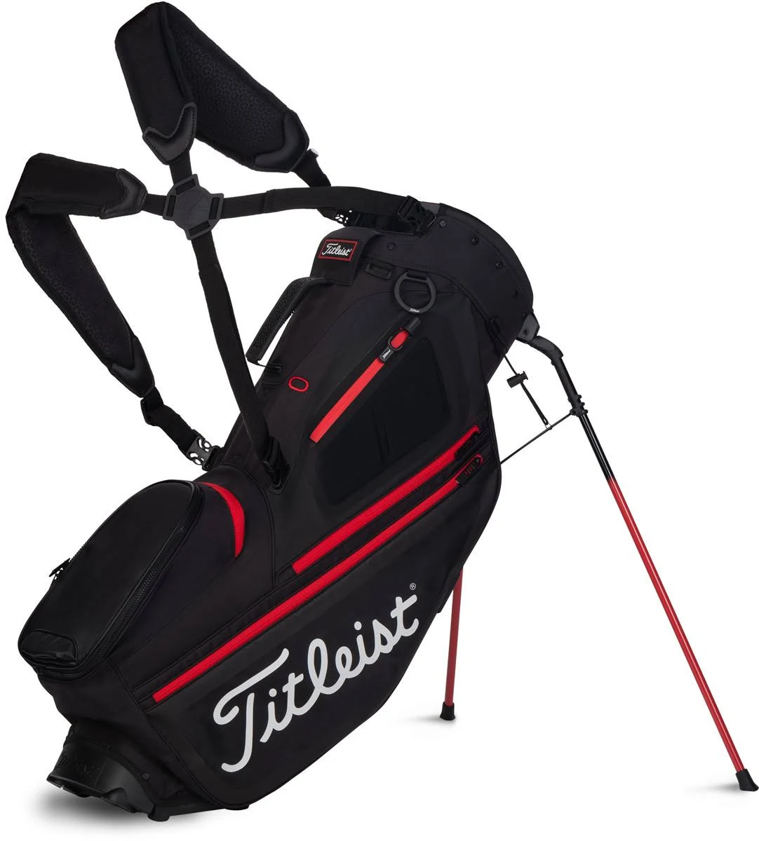 Titleist Hybrid 5 Stand Bag - Black Red
