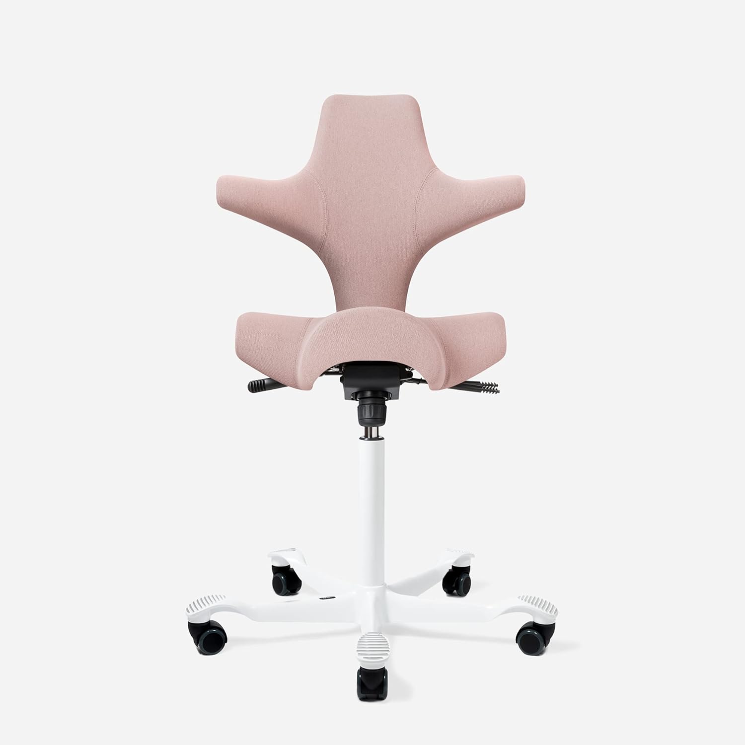 HAG Capisco Adjustable Standing Desk Chair - Silver Frame - Camira Era Cobalt Blue Seat