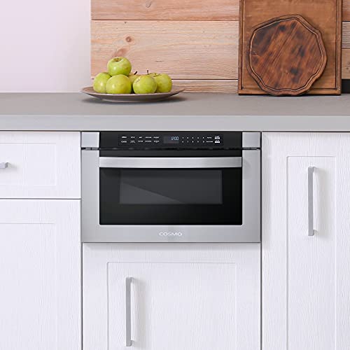 Cosmo COS Built-in Microwave Drawer with Automatic Presets, Touch Controls, Defrosting Rack