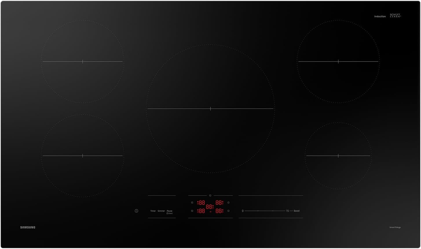 Samsung NZ36C3060UK/AA 36" Smart Induction Wi-Fi in Black Cooktop Range