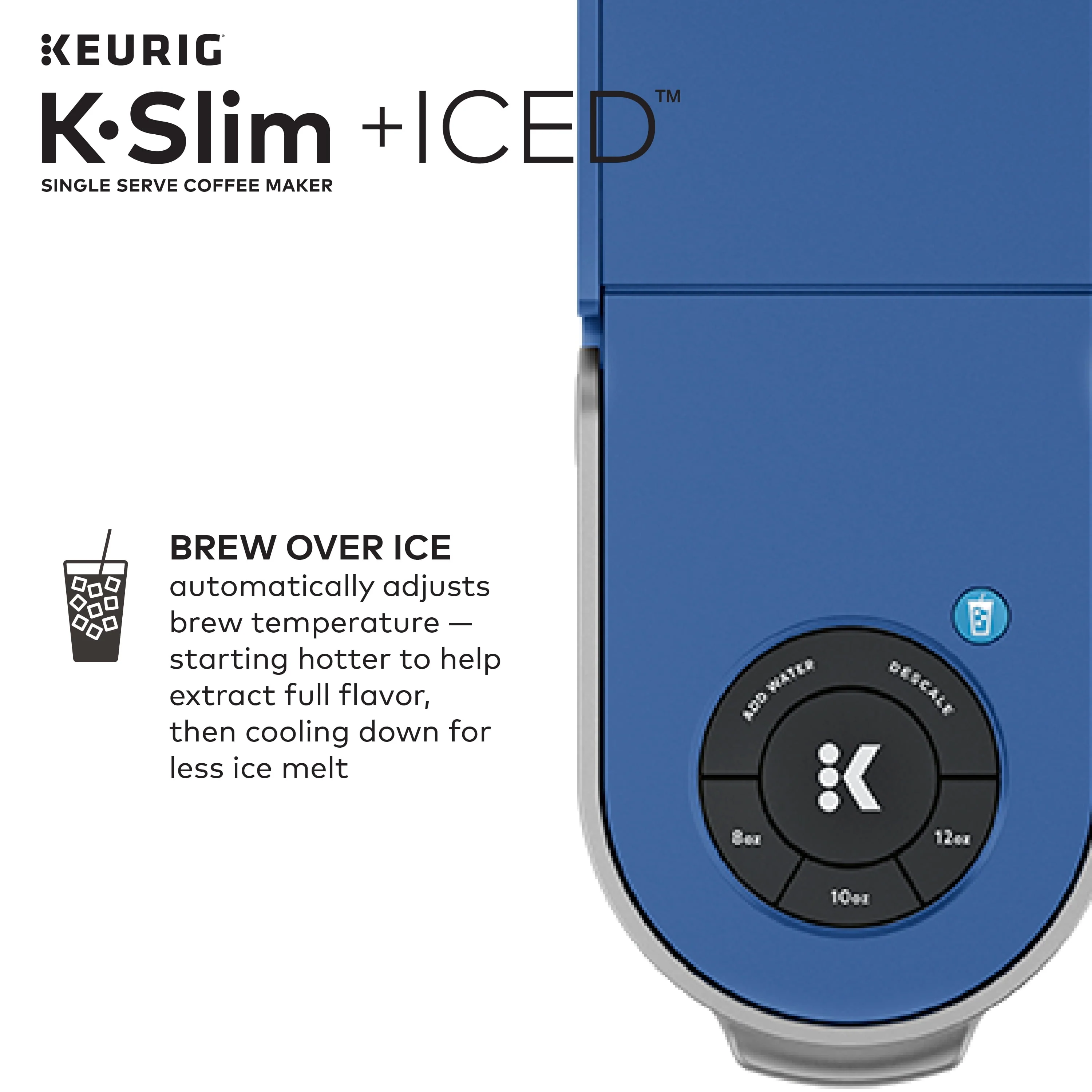 Keurig K-Slim + ICED Single-Serve Coffee Maker, Blue