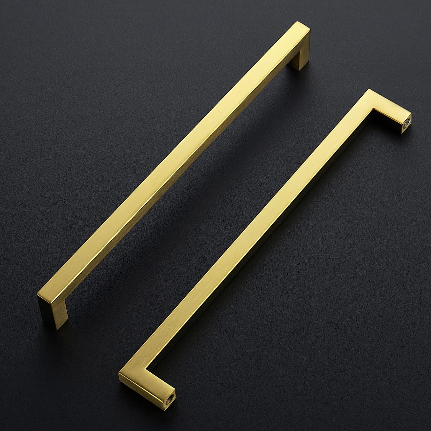 Ravinte 30 Pack Gold Cabinet Pulls 3 Inch Brusehed Brass Kitchen Cabinet Handles Gold Square Kitchen Hardware for Cabinet