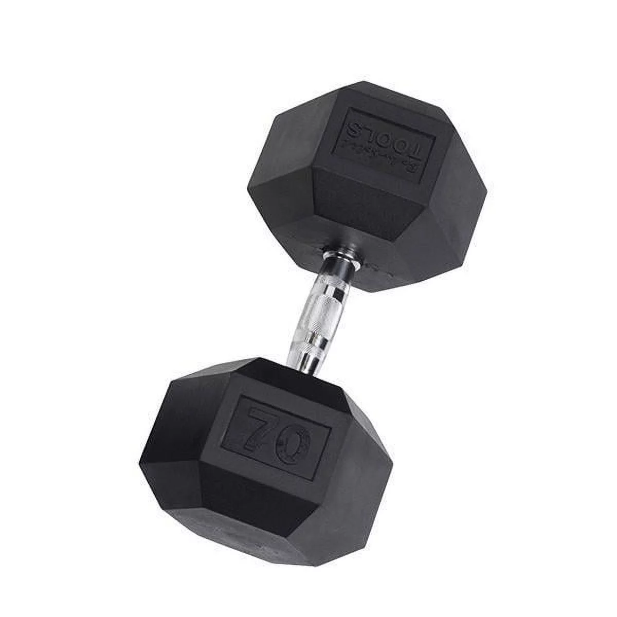 Rubber Coated Hex Dumbbells 55 lb.