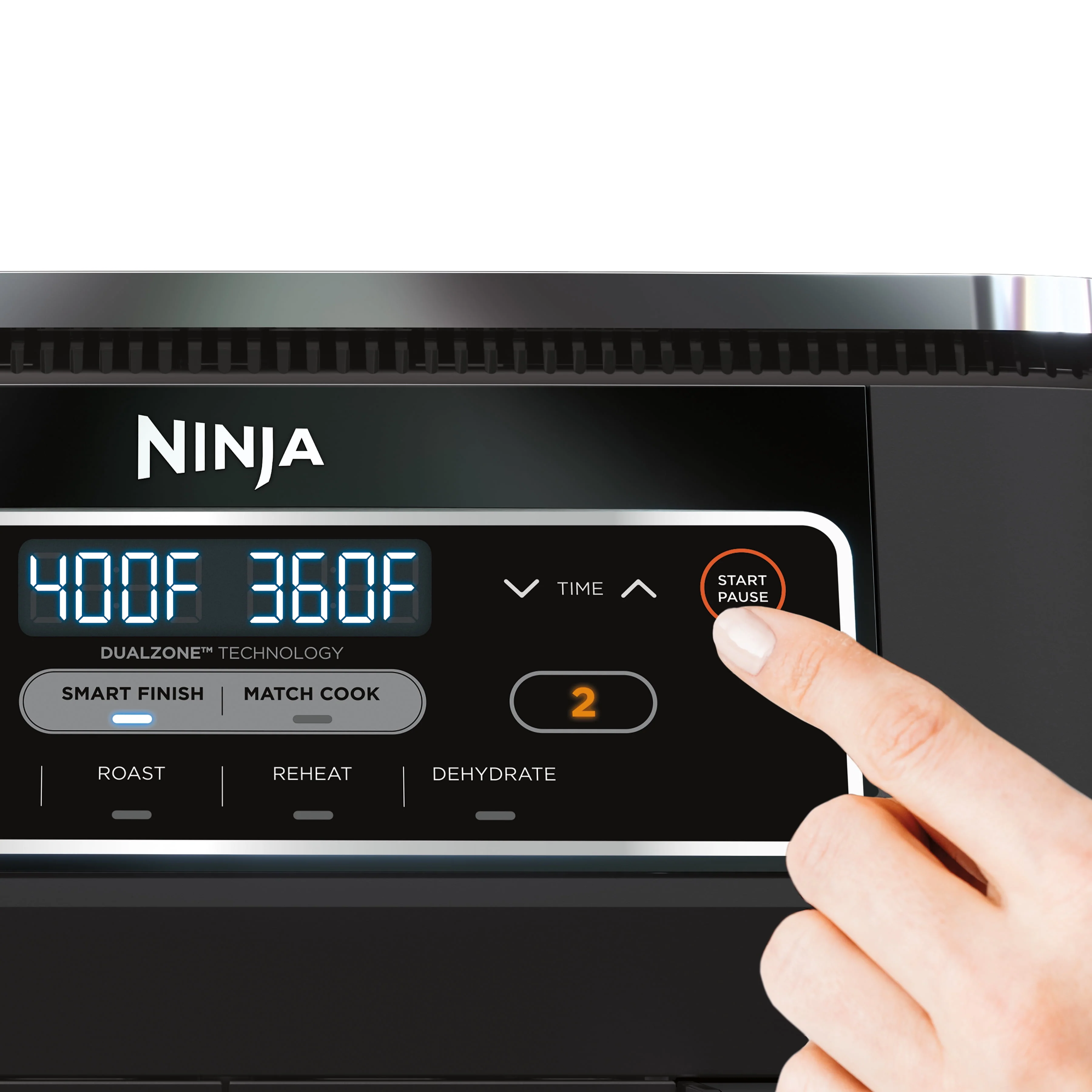 Ninja庐 Foodi庐 4-in-1 8-Quart. 2-Basket Air Fryer with DualZone Technology- Air Fry, Roast, & More DZ100