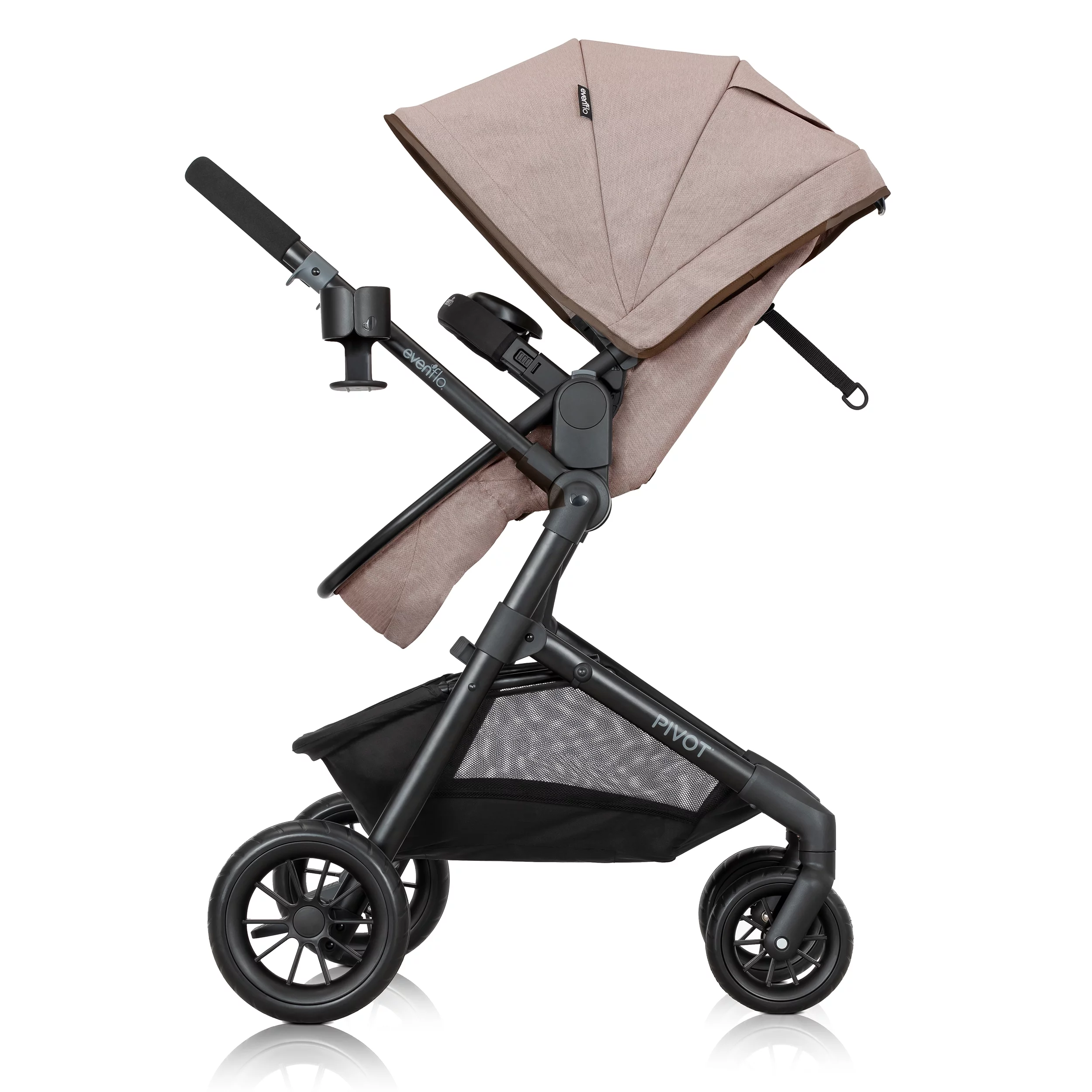 Pivot Modular Travel System with LiteMax Infant Car Seat with Anti-Rebound Bar (Desert Tan)