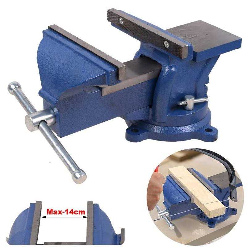 6 Heavy Duty Bench Vise Pipe Vise Bench Vices with Anvil Swivel Table Top Clamp Locking Base - Shop Hardware Tools Online Store