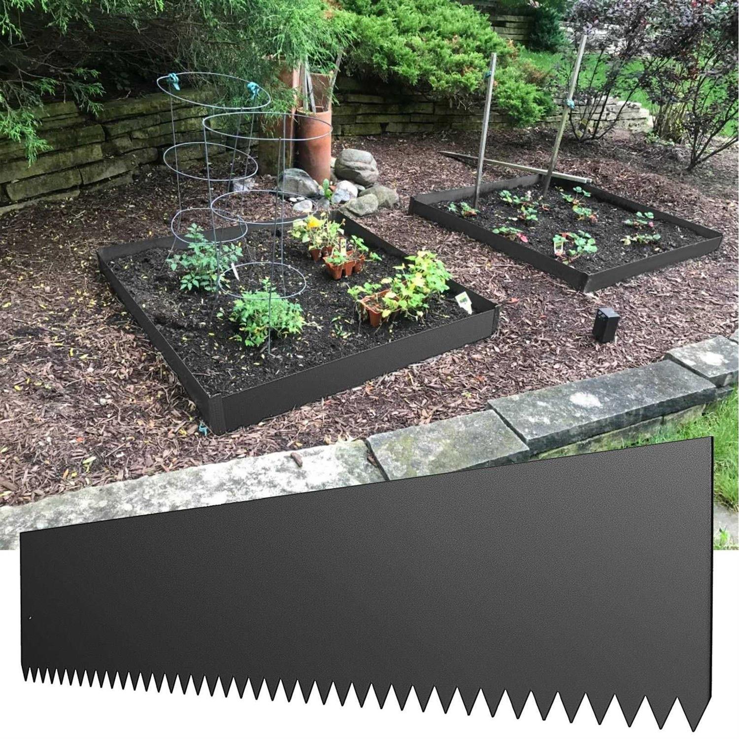 VEVOR Steel Landscape Edging 40 x Steel Edging Steel Garden Edging Border,Landscape Edging,Steel Lawn Edging,Garden - Shop Hardware Tools Online Store
