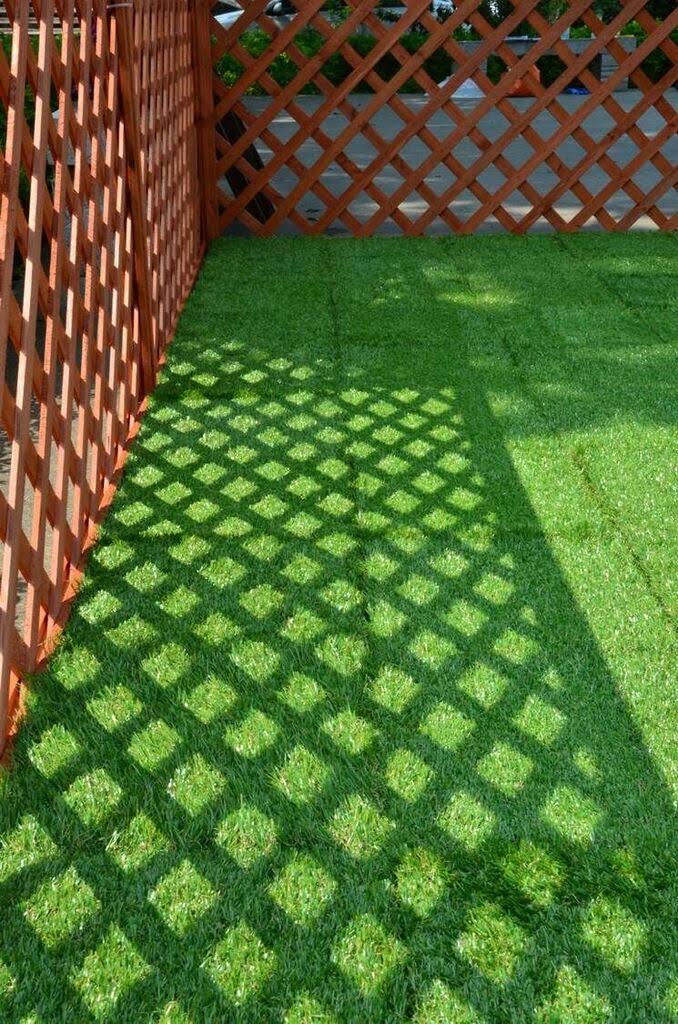 Courtyard Casual Artifical Grass Deck Tile, 9 PC Set, Size: Green - Plastic