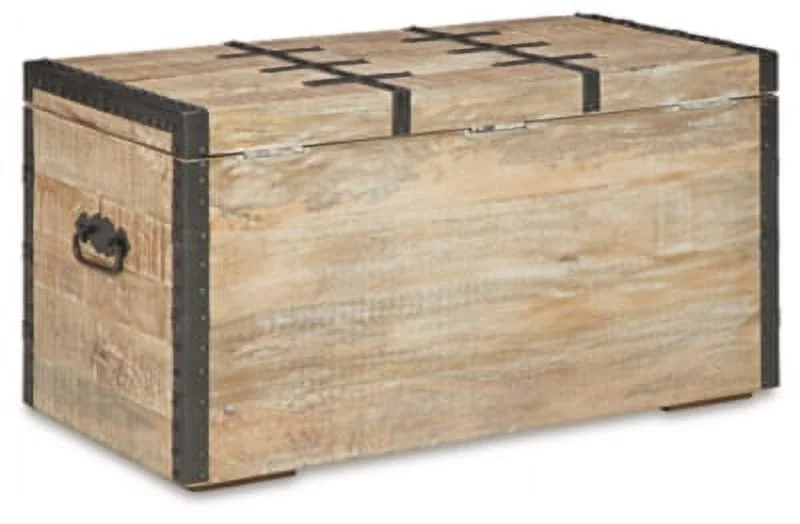 Signature Design by Ashley Casual Dartland Storage Trunk  Whitewash