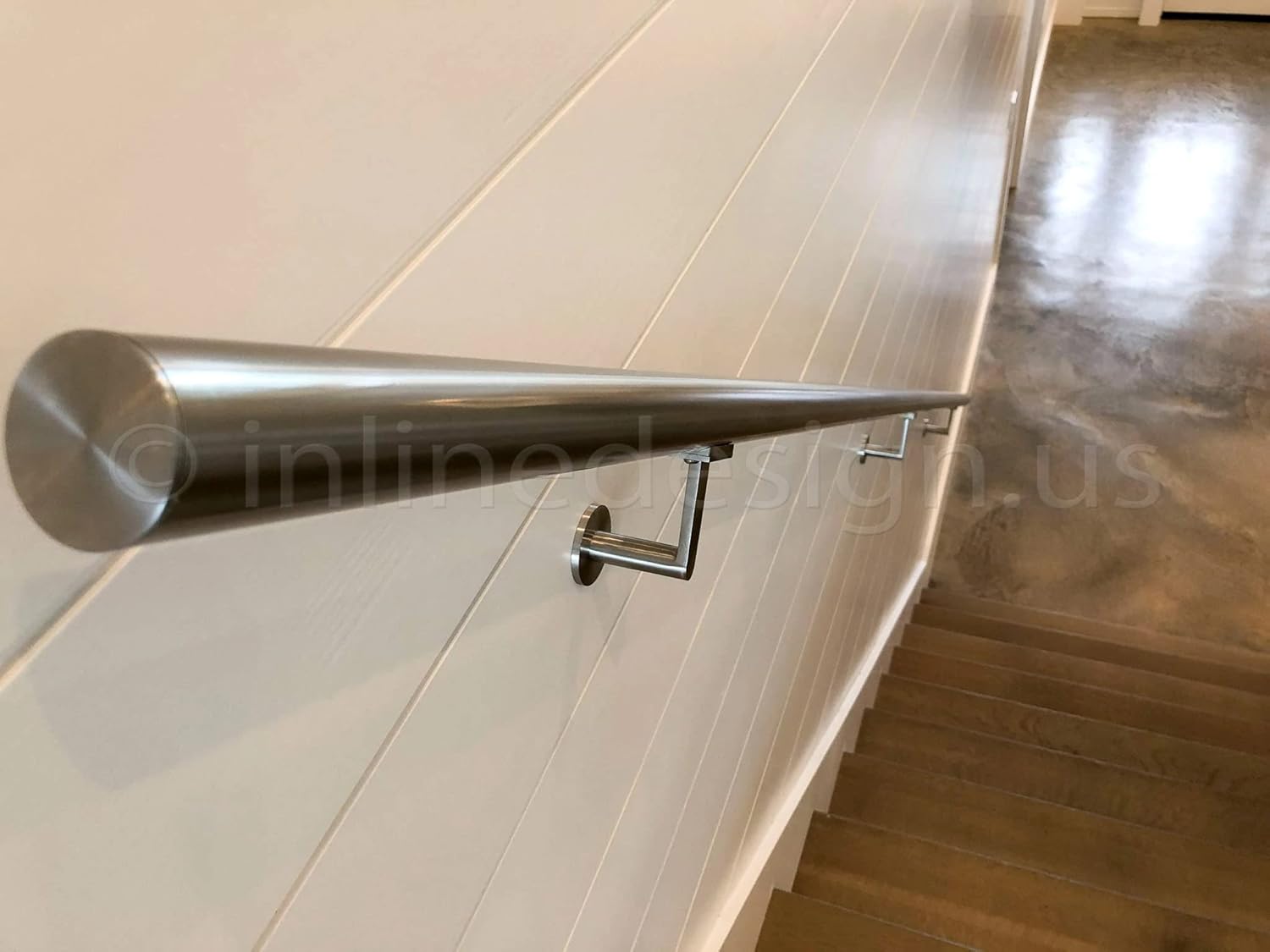 Stainless Steel Handrail Tube Round 3 feet by Inline Design Pack of 2