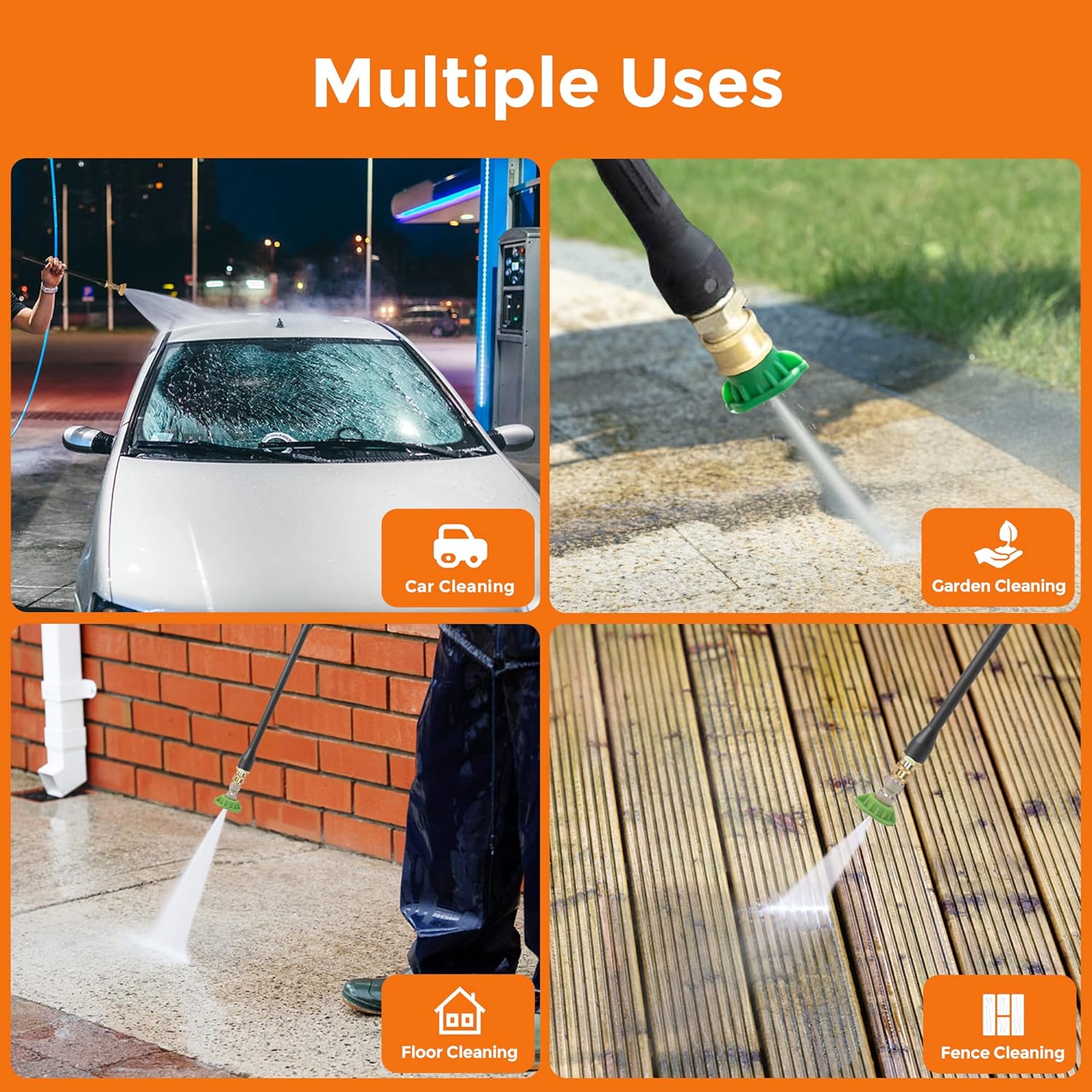 Giraffe 1600PSI Electric Pressure Washer, 1.32GPM Power Washer with 40FT Retractable Pressure Hose with Reel, Leak-Proof Wall Mounted Washing Machine for Home/Patios/Garden/Cars/Driveways