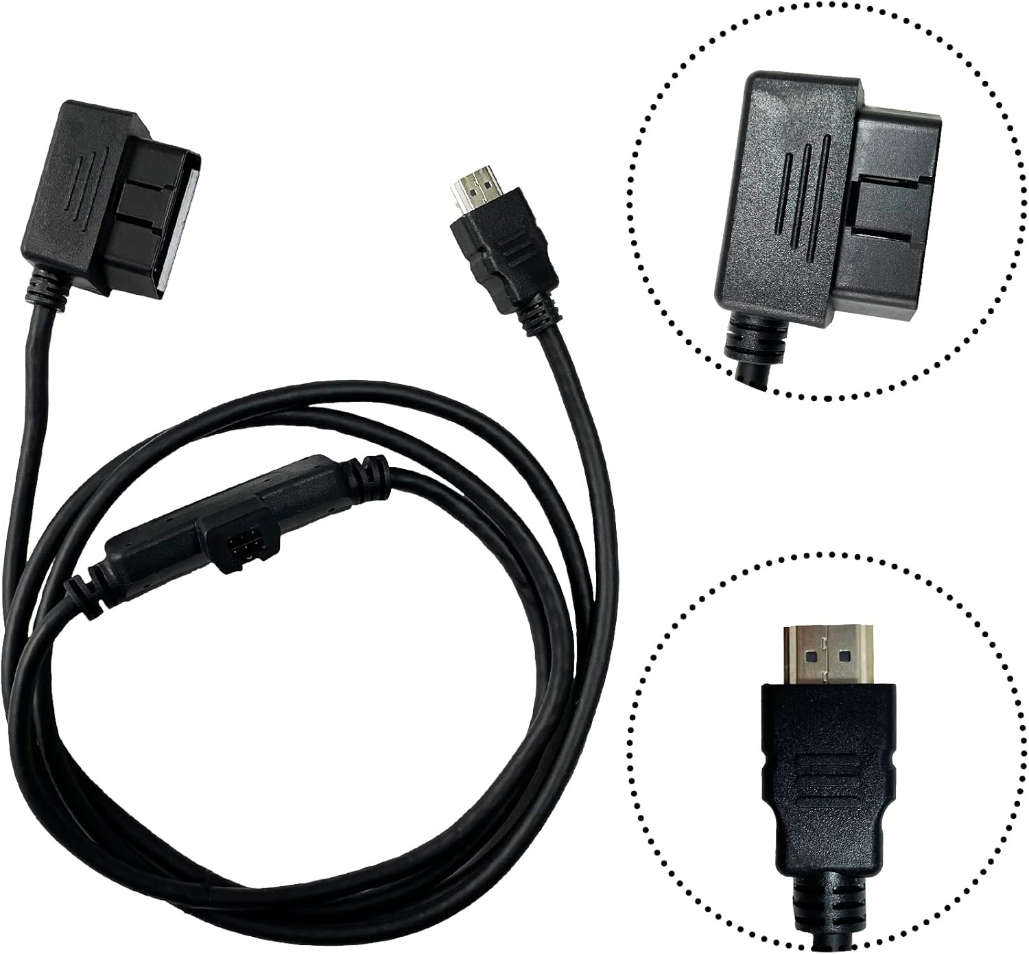 OBDII HDMI Adapter Replacement Cable for Edge CS2 CTS2 CTS3 Plug Monitor H00008000 Pack of 2