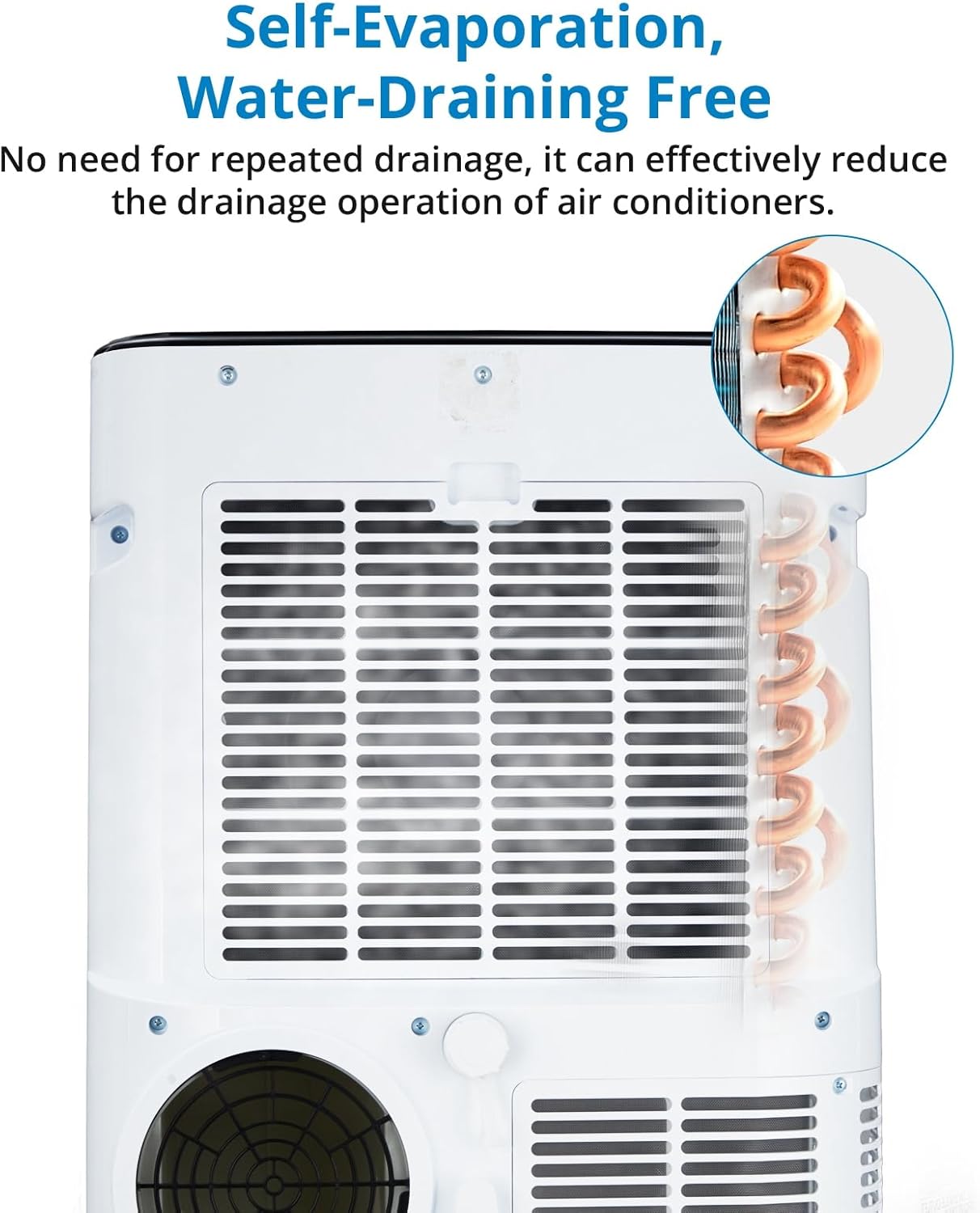 Acekool Portable Air Conditioner 14000 BTU, portable ac unit with Remote Control, Energy-Efficient Cooling for 750 Sq.ft Space, 3In1 Cool, Fan, Dehumidify Modes, windowless ac for bedroom room indoor