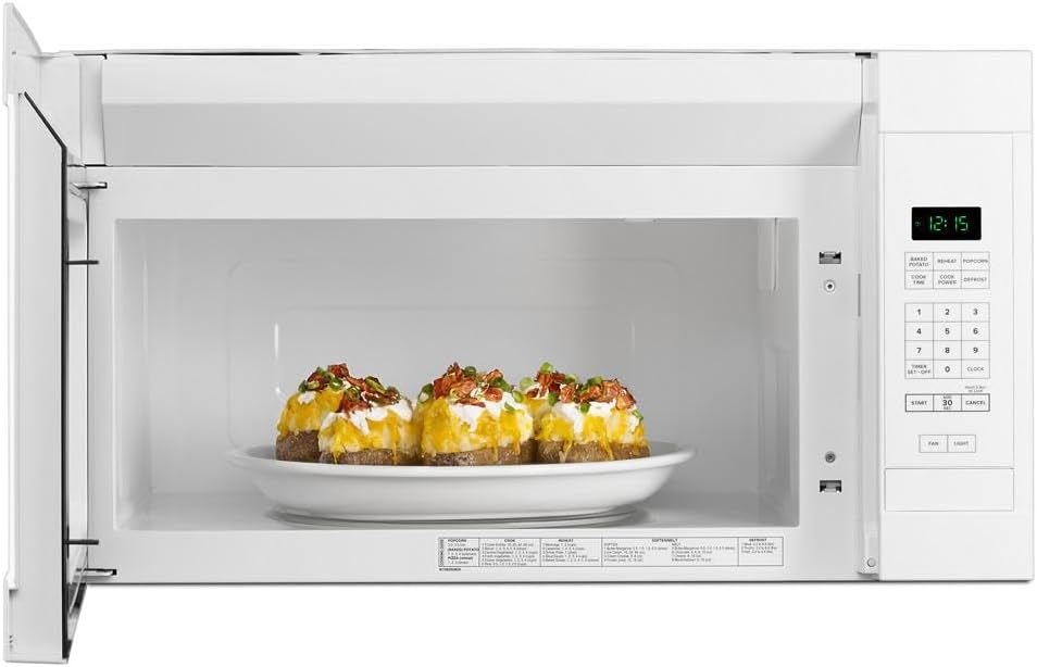 Amana AMV2307PFW 1.6CF Over The Range Microwave Oven 1000 Watts White