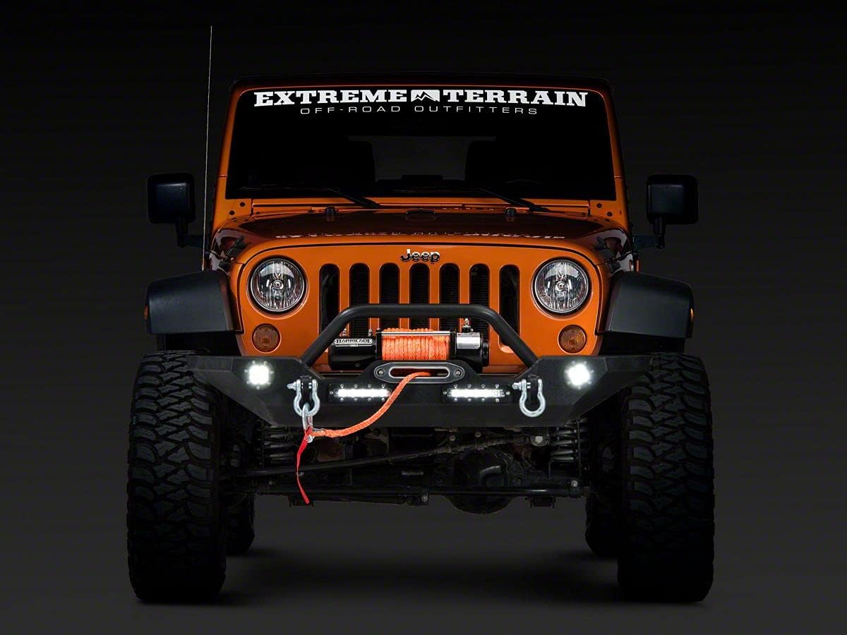 Barricade Trail Force HD Front Bumper with LED Lights Compatible with 07-18 Jeep Wrangler JK