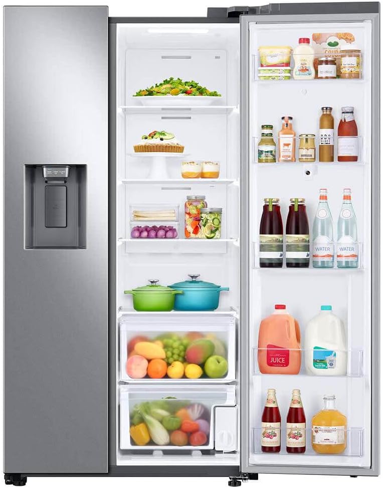 SAMSUNG RS27T5561SR 26.7 Cu. Ft. Side-by-Side Refrigerator with 21.5 inch Touch-Screen Family Hub