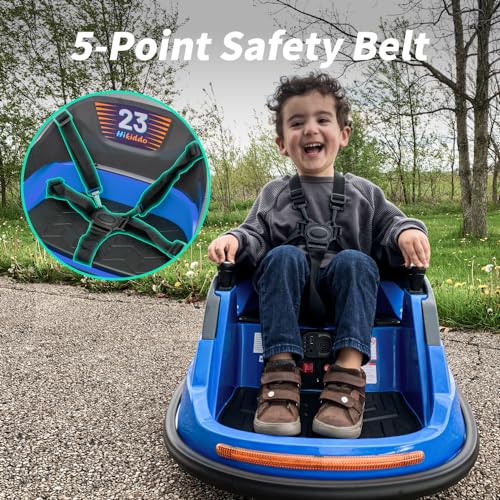 12V Kids Bumper Car, Electric Baby Bumper Car for Toddlers 1-3 with Remote Control, 3 Speeds - Blue