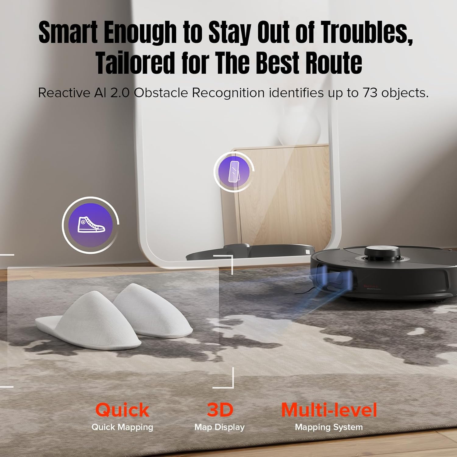 roborock S8 MaxV Ultra Robot Vacuum and Mop with Washable Filter Bundle
