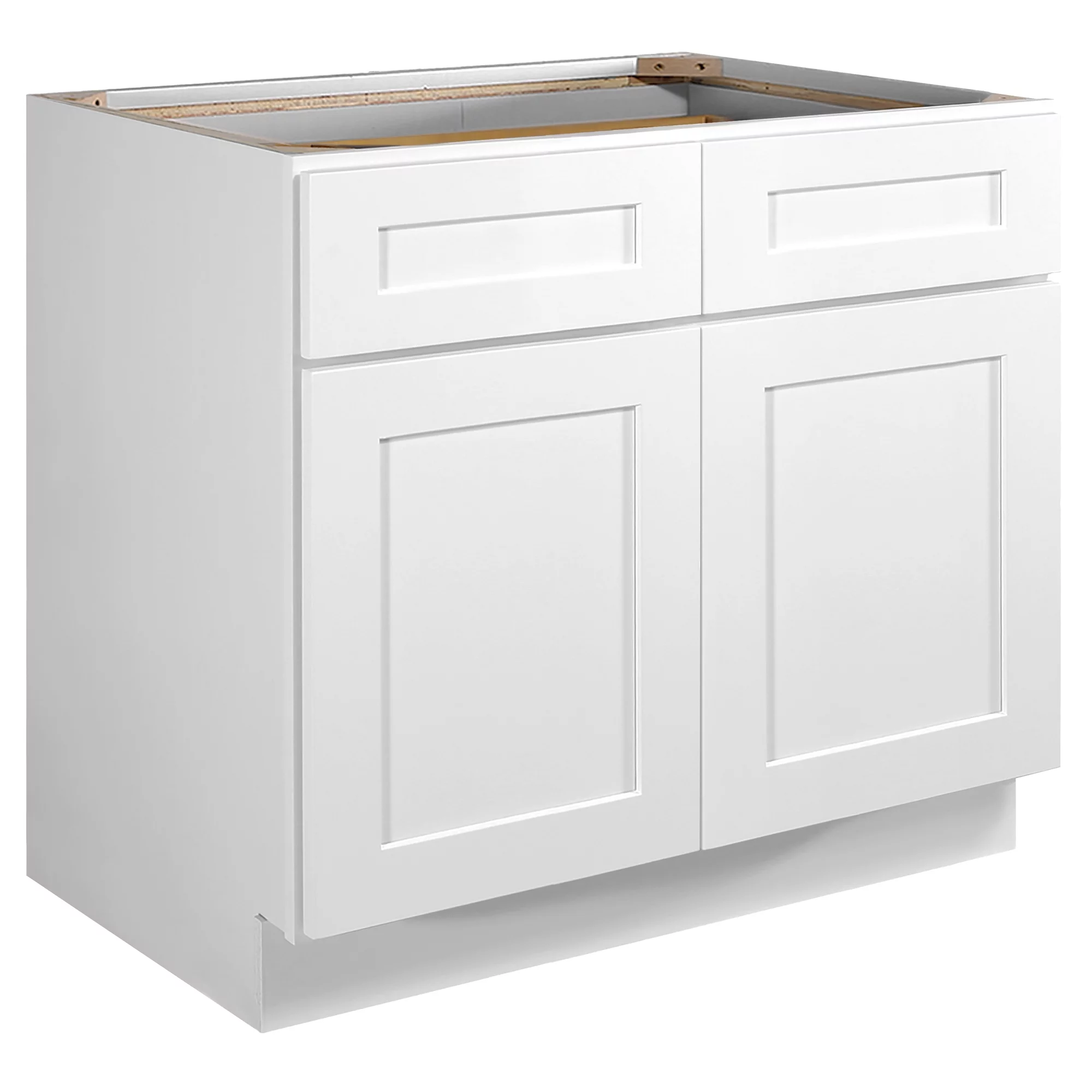 Design House 561407 Brookings Unassembled Shaker Base Kitchen Cabinet 36x34.5x24, White