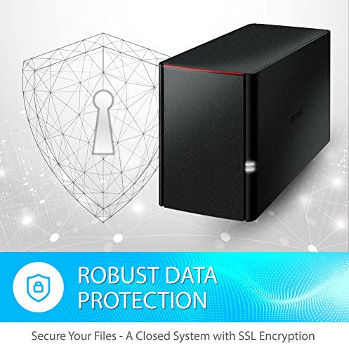 BUFFALO LinkStation 210 4TB 1-Bay NAS Network Attached Storage with HDD Hard Drives Included NAS Storage That Works as Home Cloud or Network Storage Device for Home