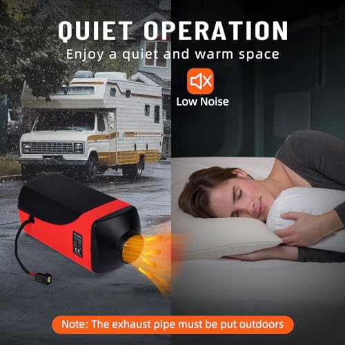 12V 2KW 5KW 8KW Diesel Heater Super Quiet Running With App Remote Control for Car, Campervan, Outdoor Camping, Big Truck, Boat, Yacht