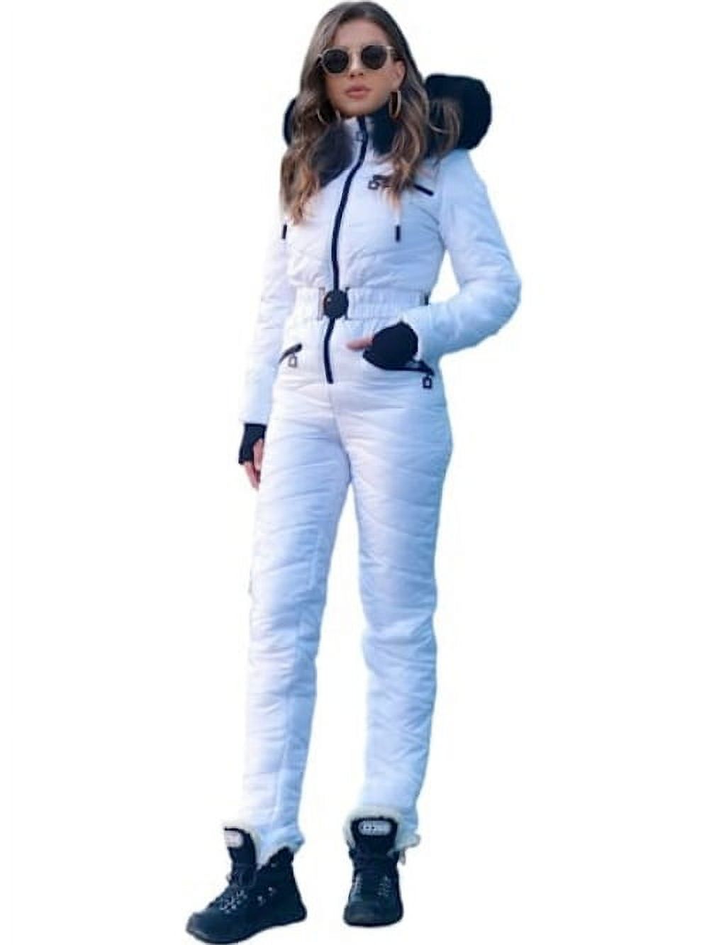 Women's Outdoor Sports Waterproof Snowsuit Jumpsuits Onesies Ski Suit Winter Jacket