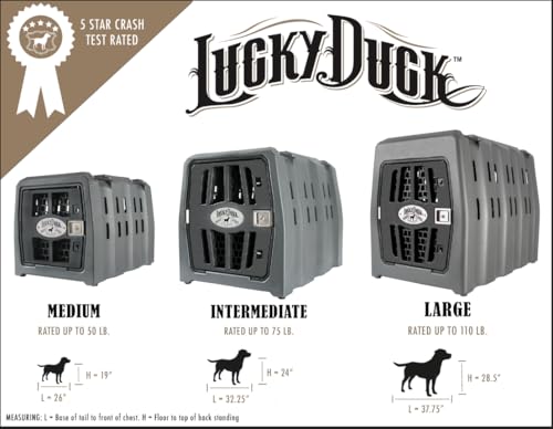 Lucky Dog Kennel, Durable Crash Tested Portable Dog Crates, Large